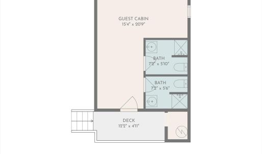 Guest Cabin 1 Floor Plan