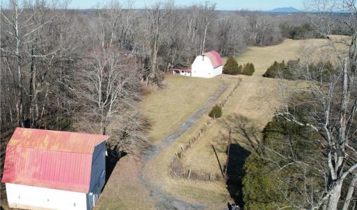 Arial view showing barns