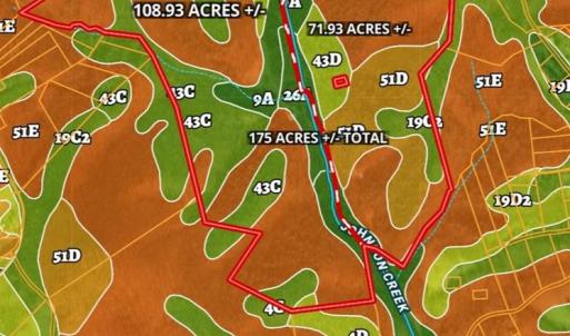 Soils Map of all 175 Acres +/-