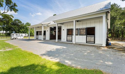 Exterior front of barn