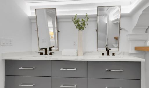 Double sinks with Designer Faucets