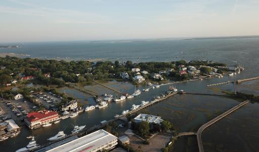 drone view of shem creek