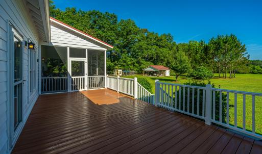 Large Deck off Porch and Kitchen Area