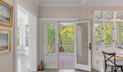 Doors to screened in porch
