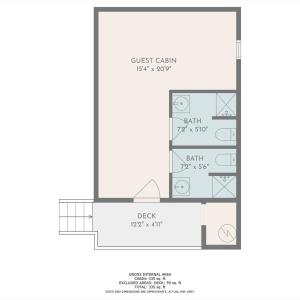 Guest Cabin 1 Floor Plan