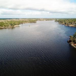 Drone View up Baird Creek from Mouth-adj