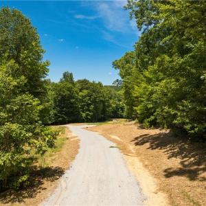 freshly graveled driveway