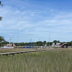 view of Shem Creek and Ravenel Bridge