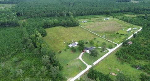 Drone / aerial view with a rural view